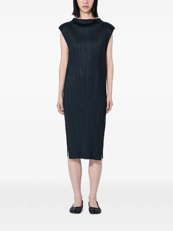 Pleats Please Issey Miyake プリーツノースリーブ ドレス | ブラック
