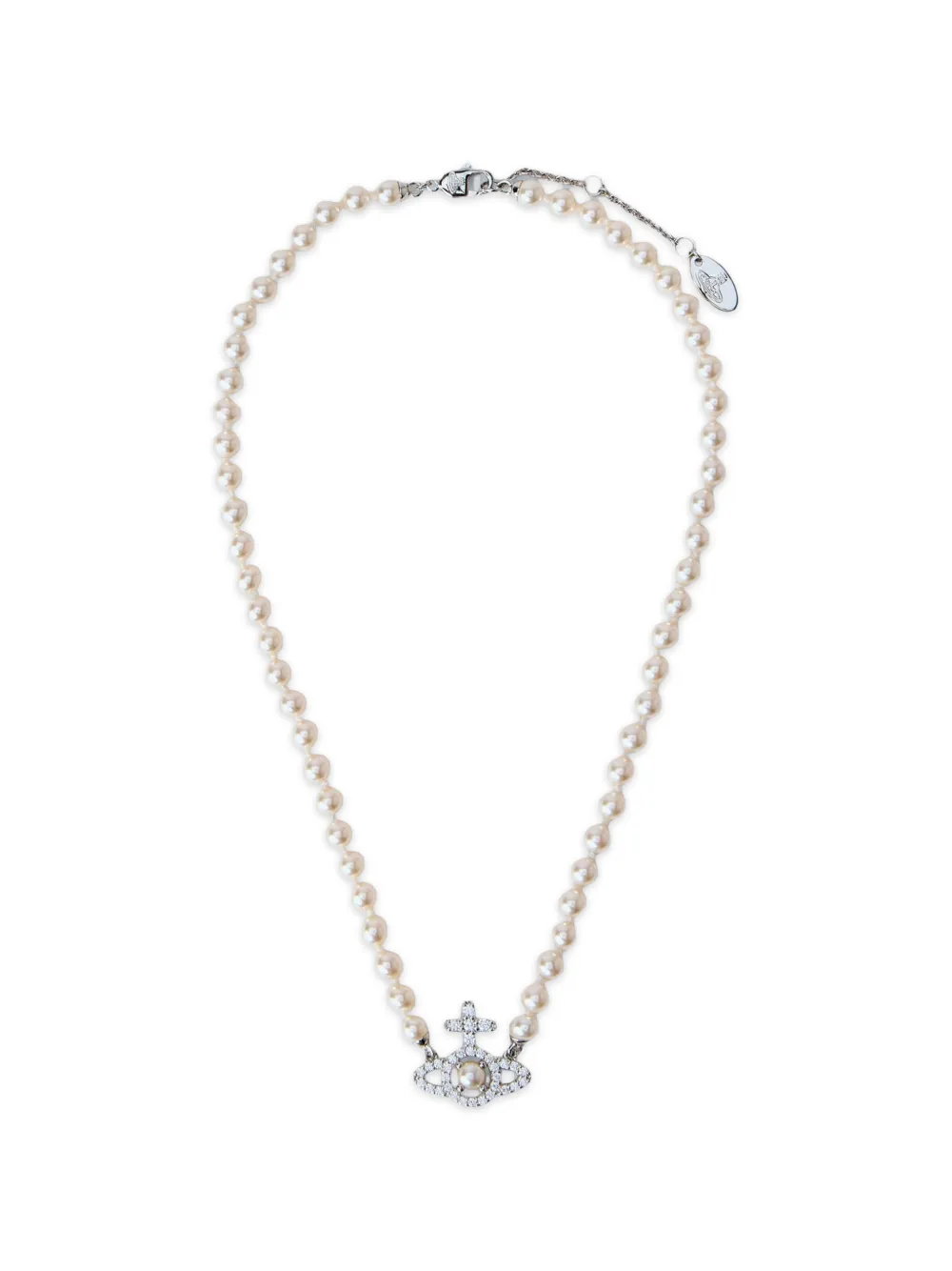 Vivienne Westwood Orb pendant pearl necklace - Argento
