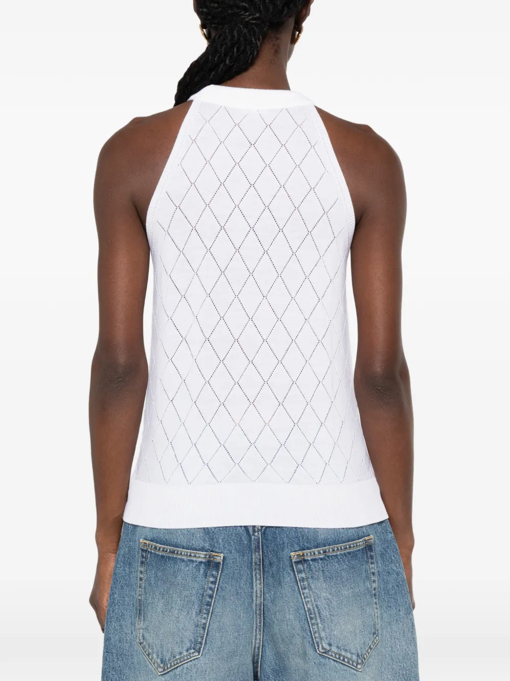 Balmain Tanktop met logo Wit