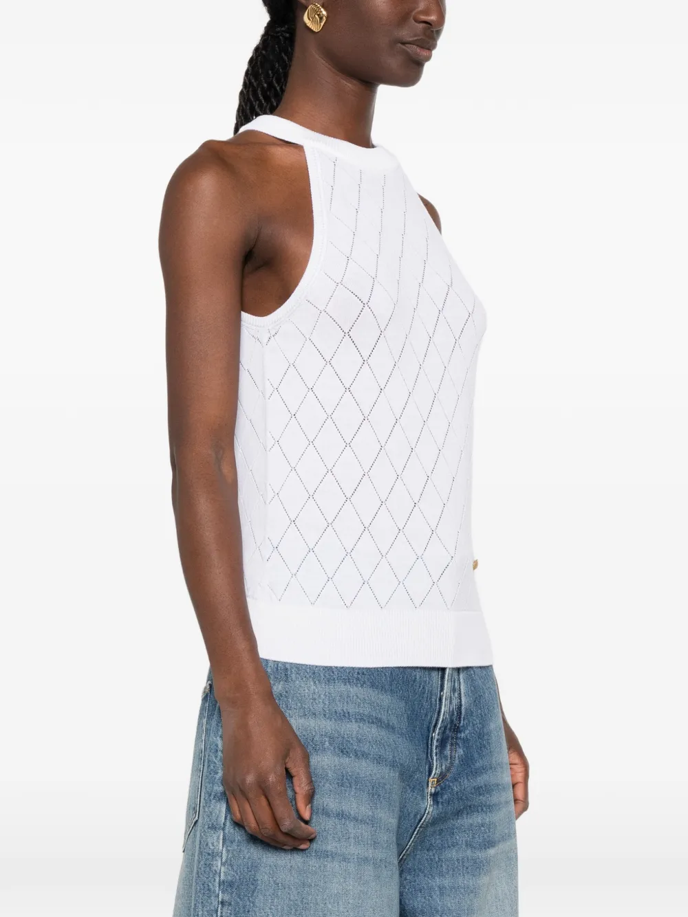Balmain Tanktop met logo Wit