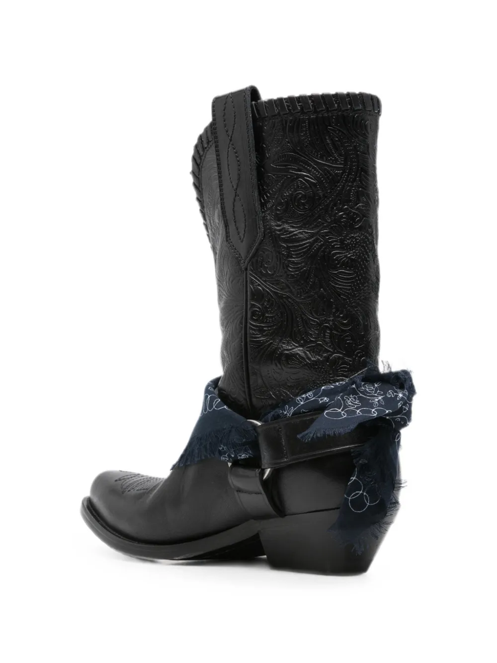 Golden Goose scarf-embellishment boots Zwart