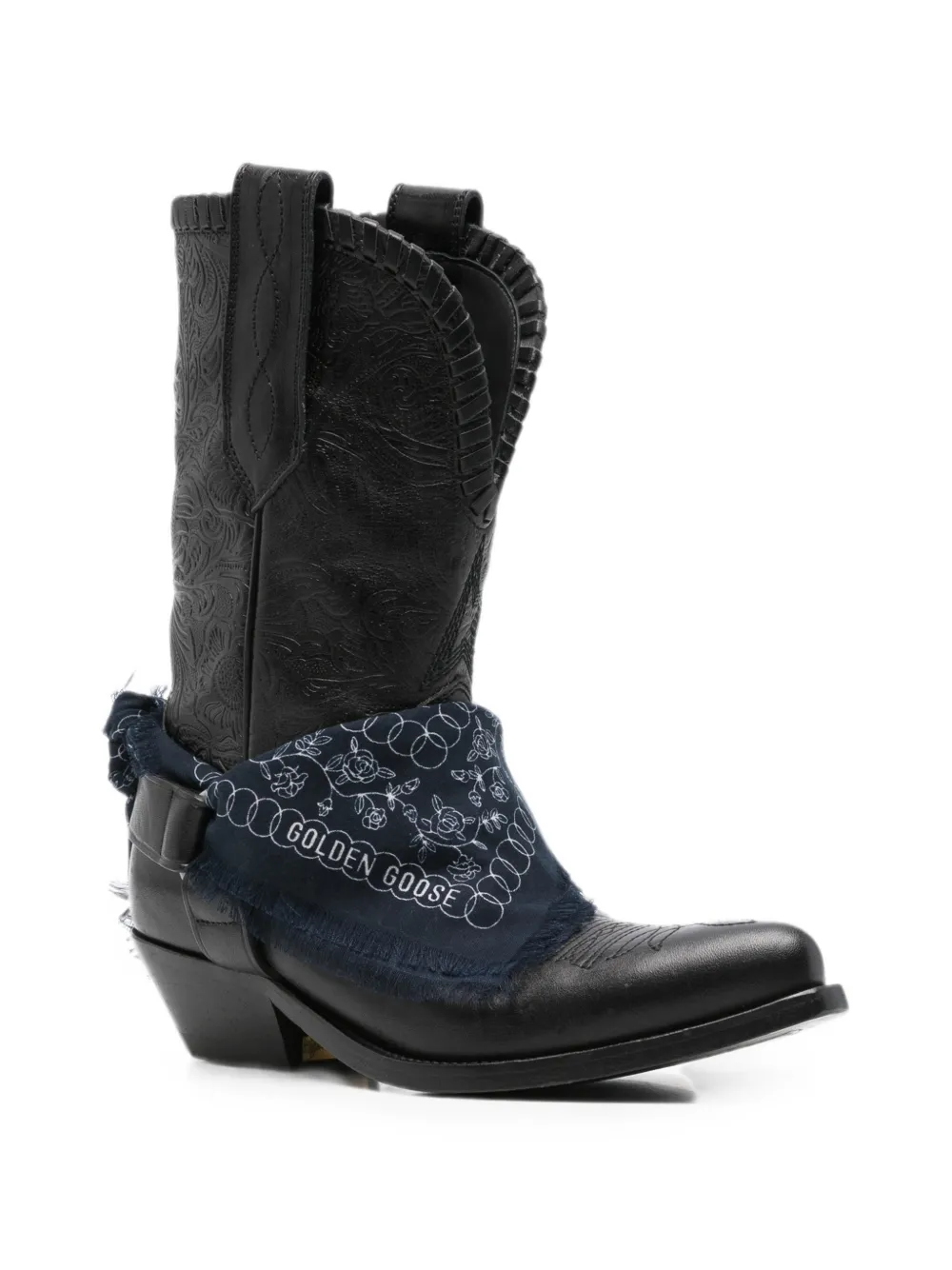 Golden Goose scarf-embellishment boots Zwart