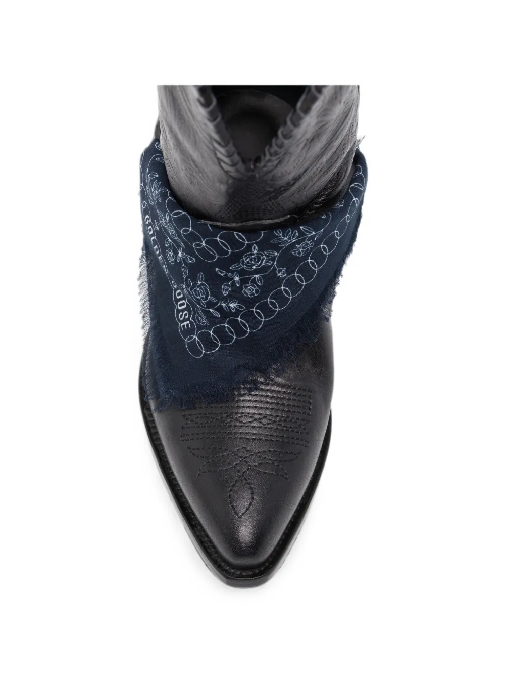 Golden Goose scarf-embellishment boots Zwart