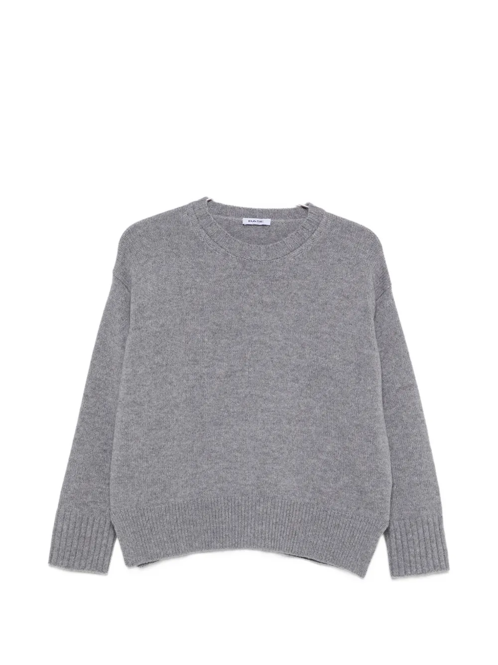 Base Round-neck Sweater In Gray