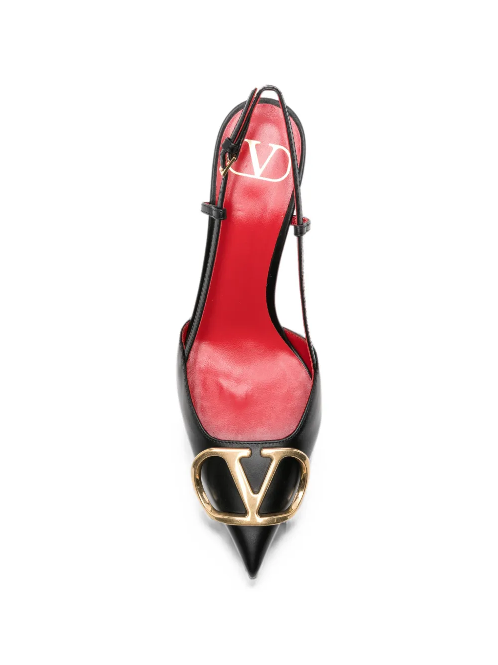 Valentino Garavani logo-appliqué mules Zwart