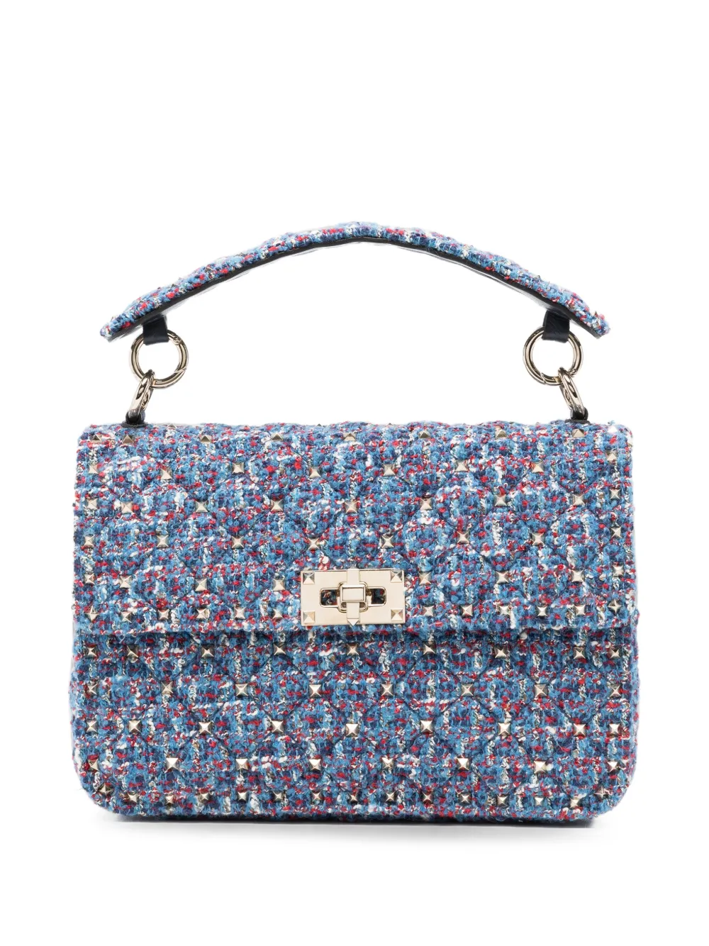 Valentino Garavani Rockstud twist-lock-fastening tote bag - Blu