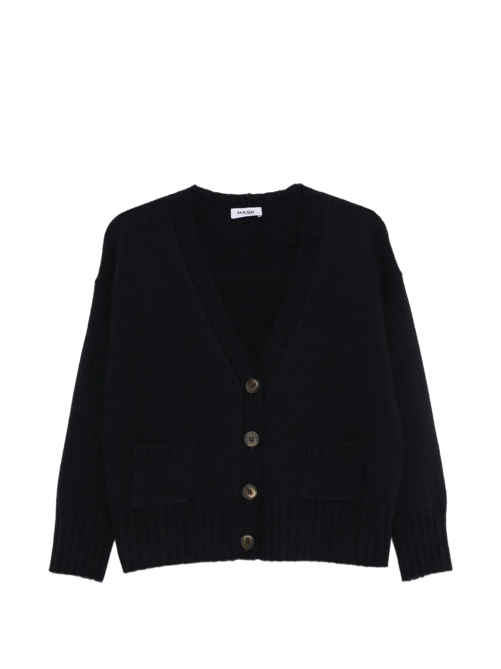 base V-neck button-up cardigan - Blu