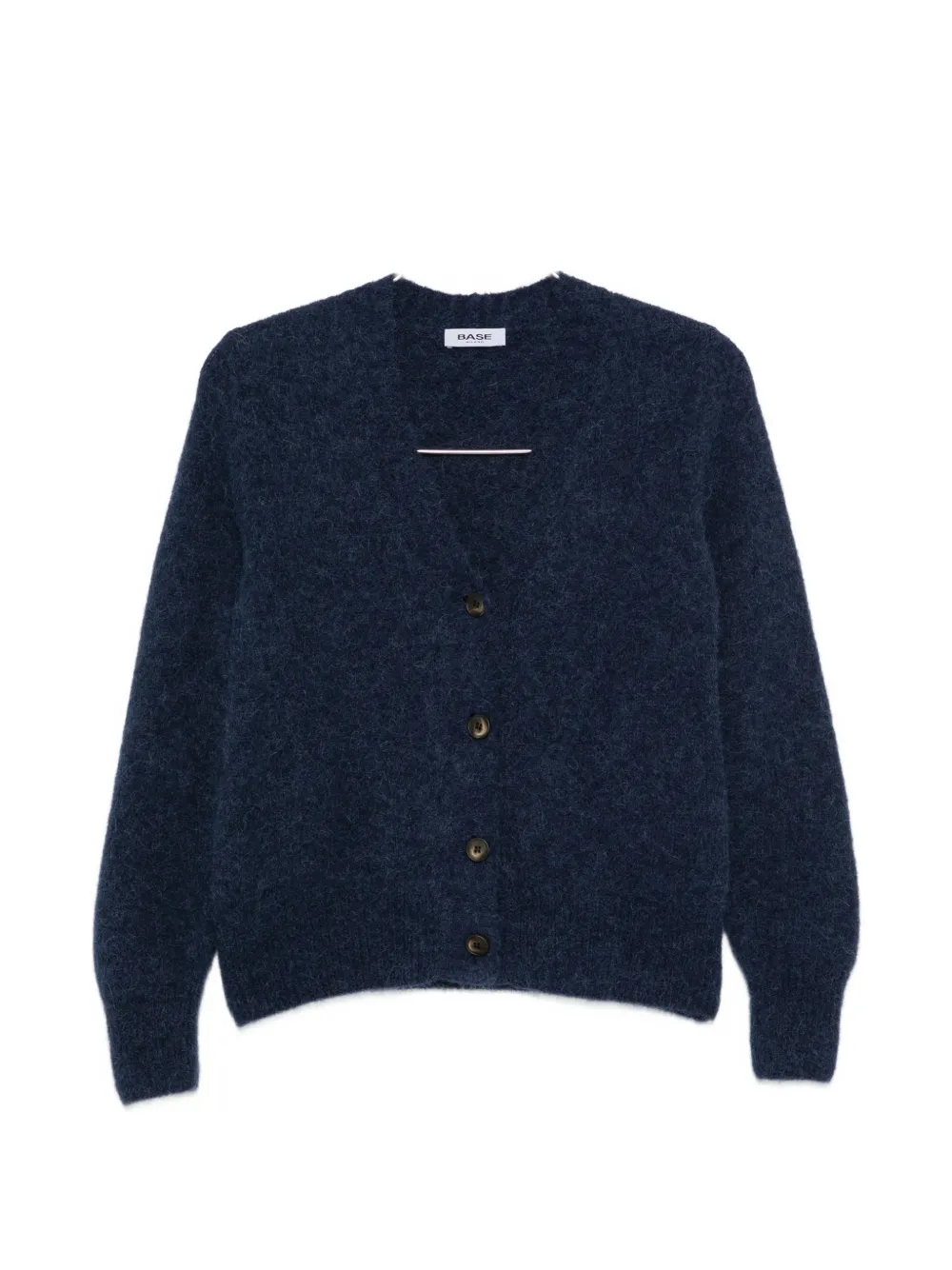 Base V-neck Cardigan In Blue