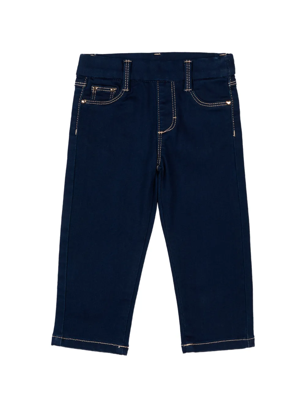 Mayoral heart-embroidered jeans - Blu