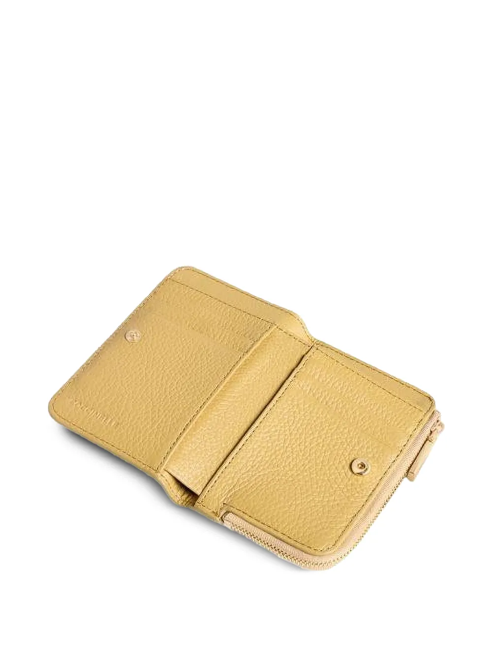Coccinelle Kleine Metallic portemonnee Geel
