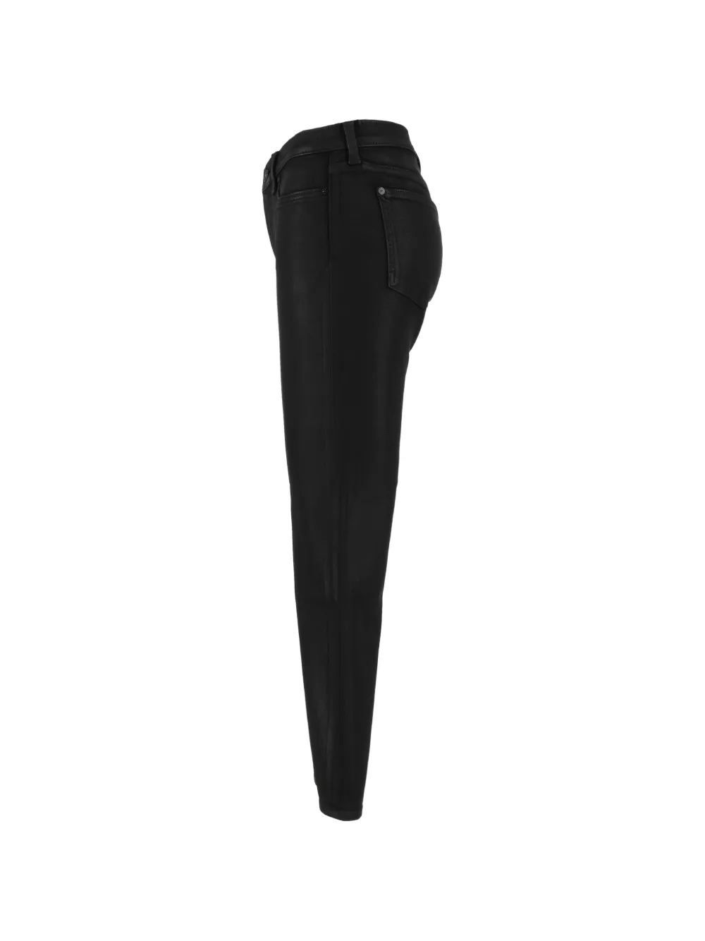 7 For All Mankind high-waist coated jeans Zwart