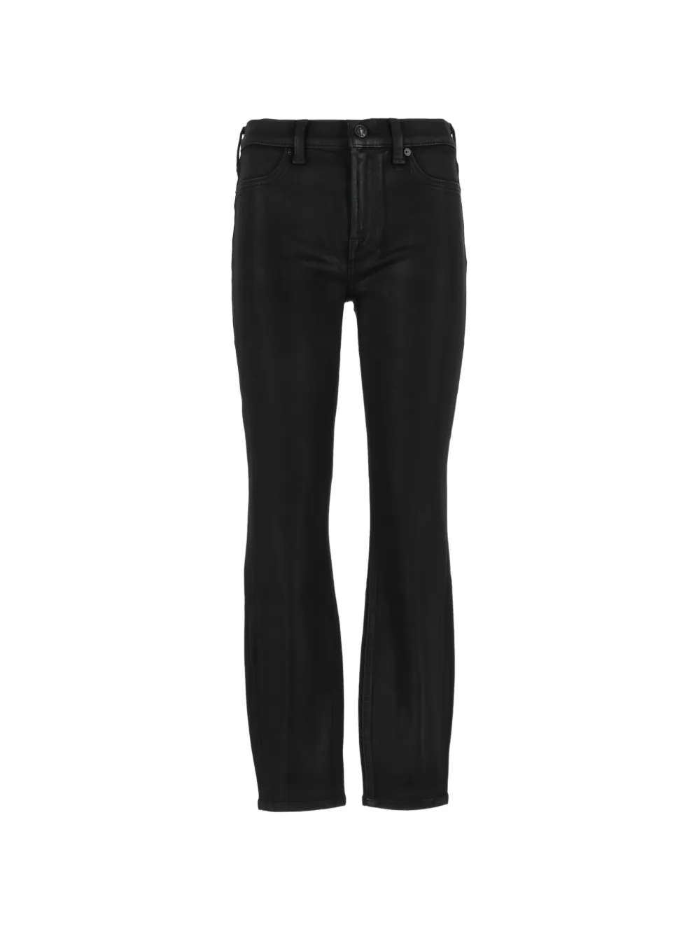 7 For All Mankind high-waist coated jeans - Nero