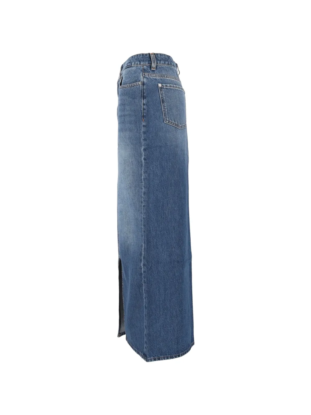 7 For All Mankind Darkwind denim rok met split aan de voorkant Blauw