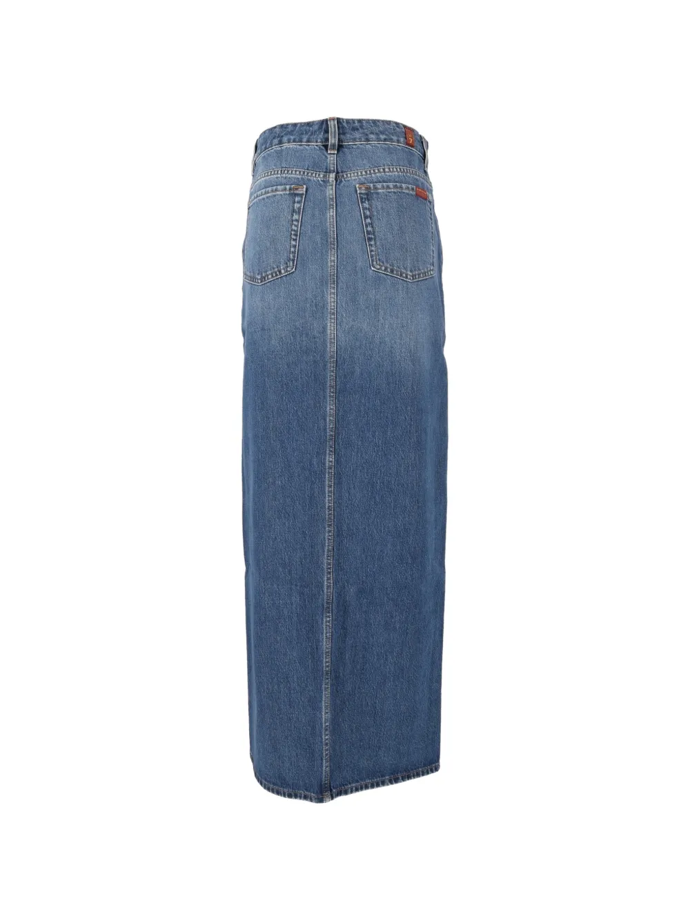 7 For All Mankind Darkwind denim rok met split aan de voorkant Blauw