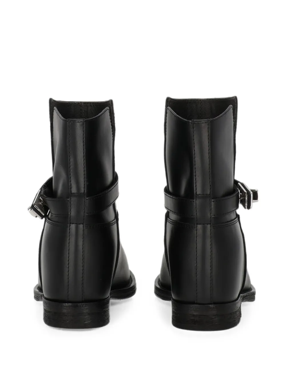 Via Roma 15 turn-lock strap ankle boots Zwart