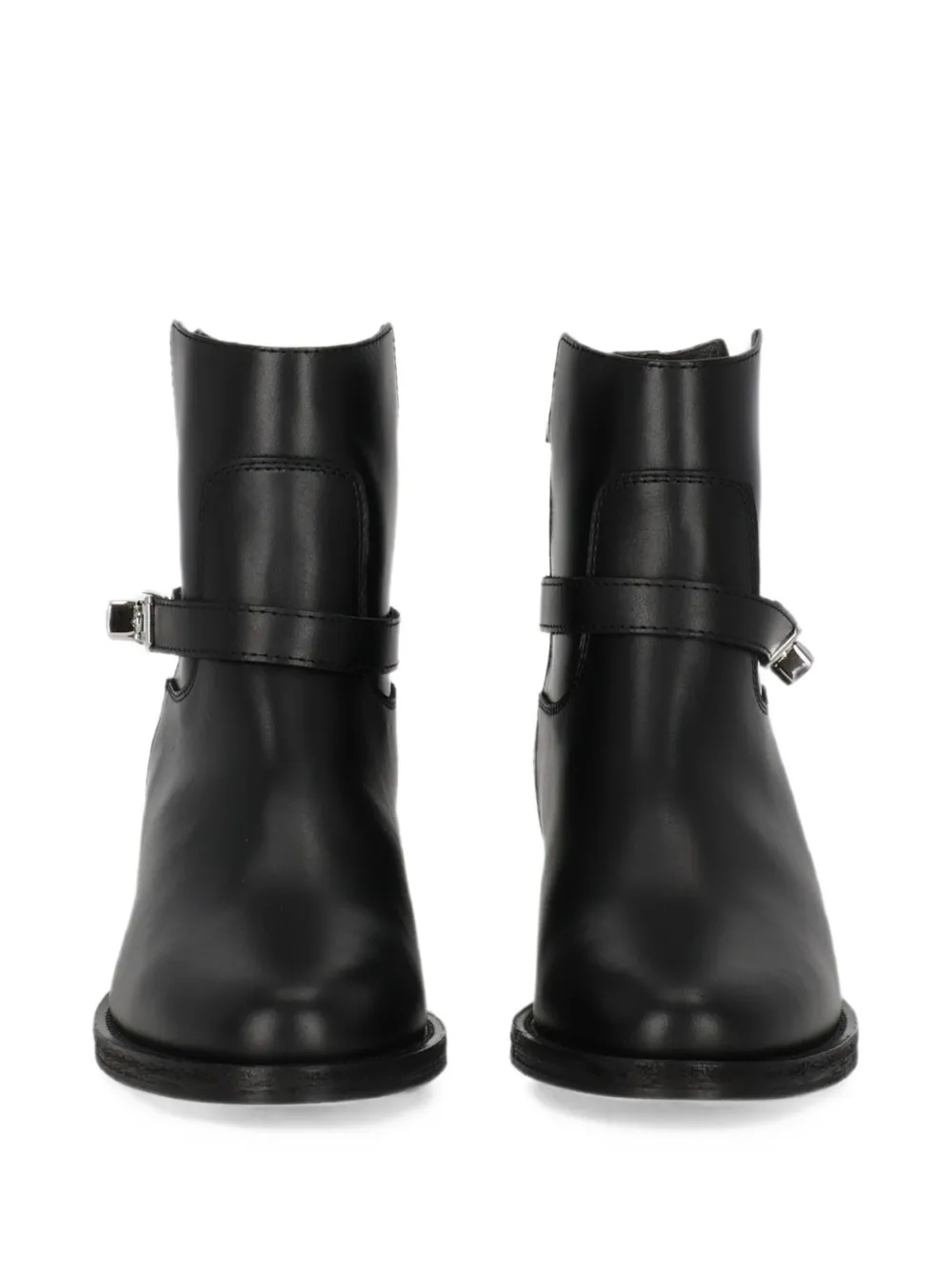Via Roma 15 turn-lock strap ankle boots Zwart