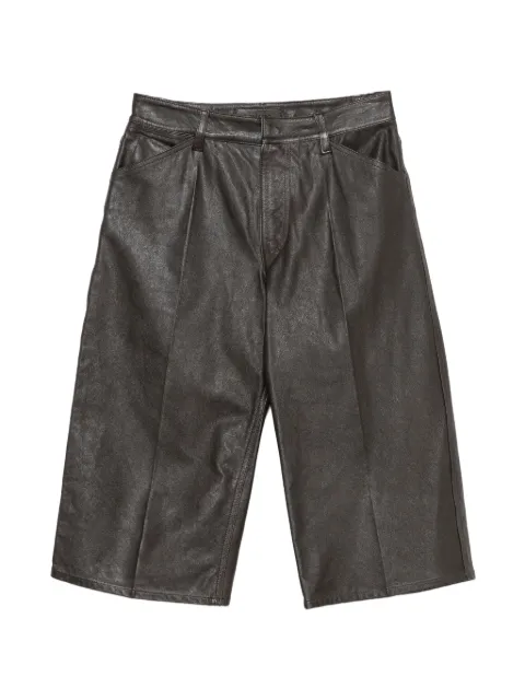 LEMAIRE pantalones cortos de piel