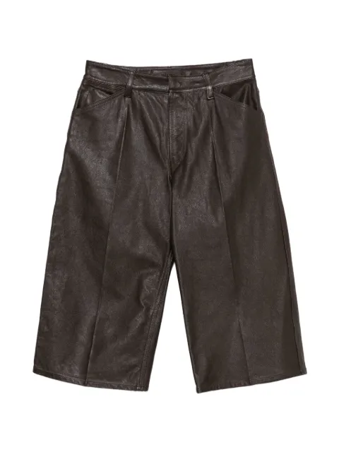 LEMAIRE leather shorts