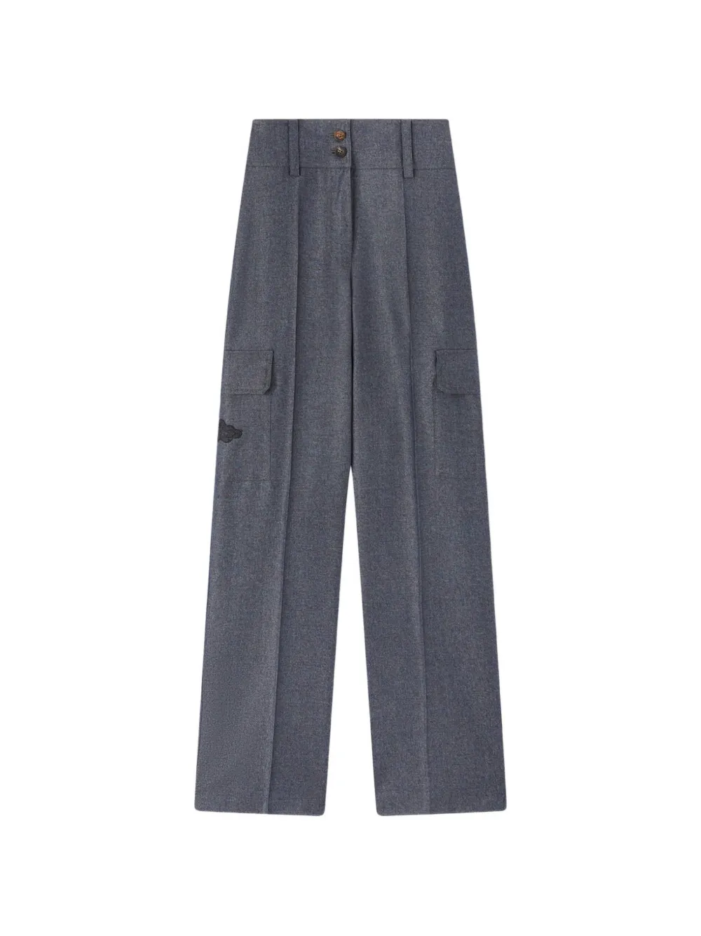 RETORI embroidered cargo pants - Blu