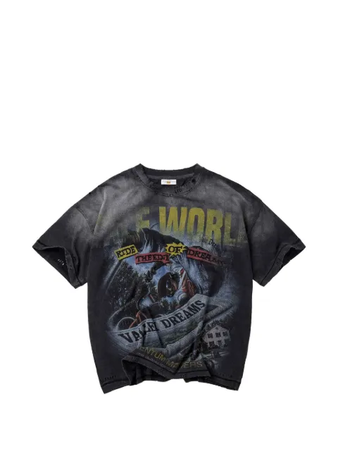 Vale t-shirt imprimé à effet usé