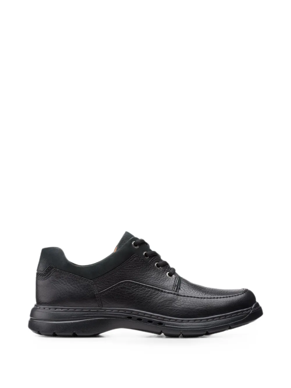Clarks Originals Un Brawley Lace pebbled-leather shoes