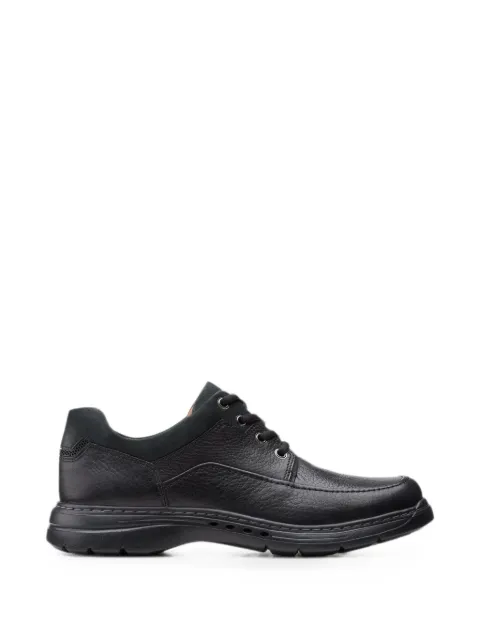 Clarks Originals Un Brawley Lace pebbled-leather shoes