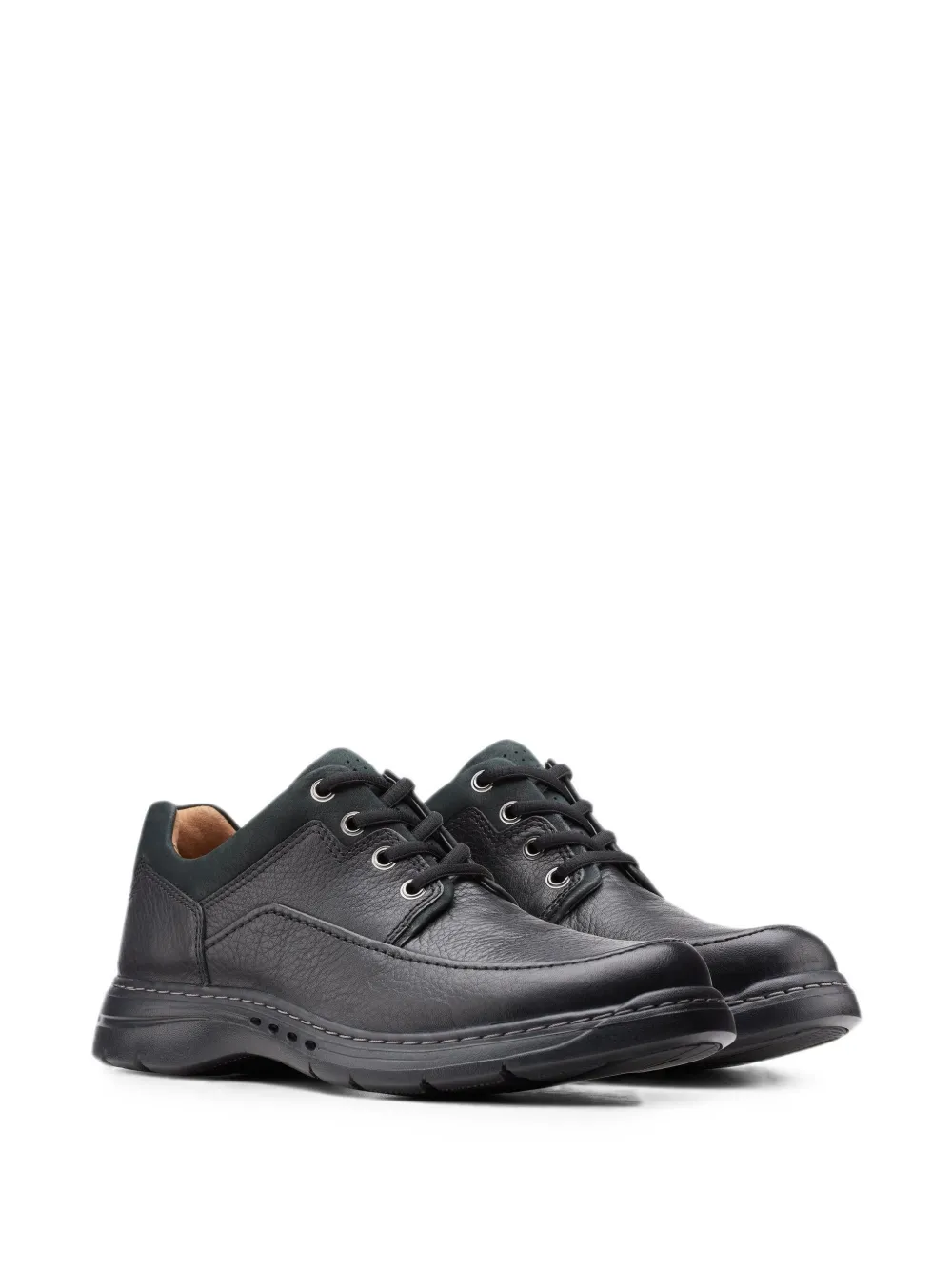 Clarks Originals Un Brawley Lace schoenen van bewerkt leer Zwart