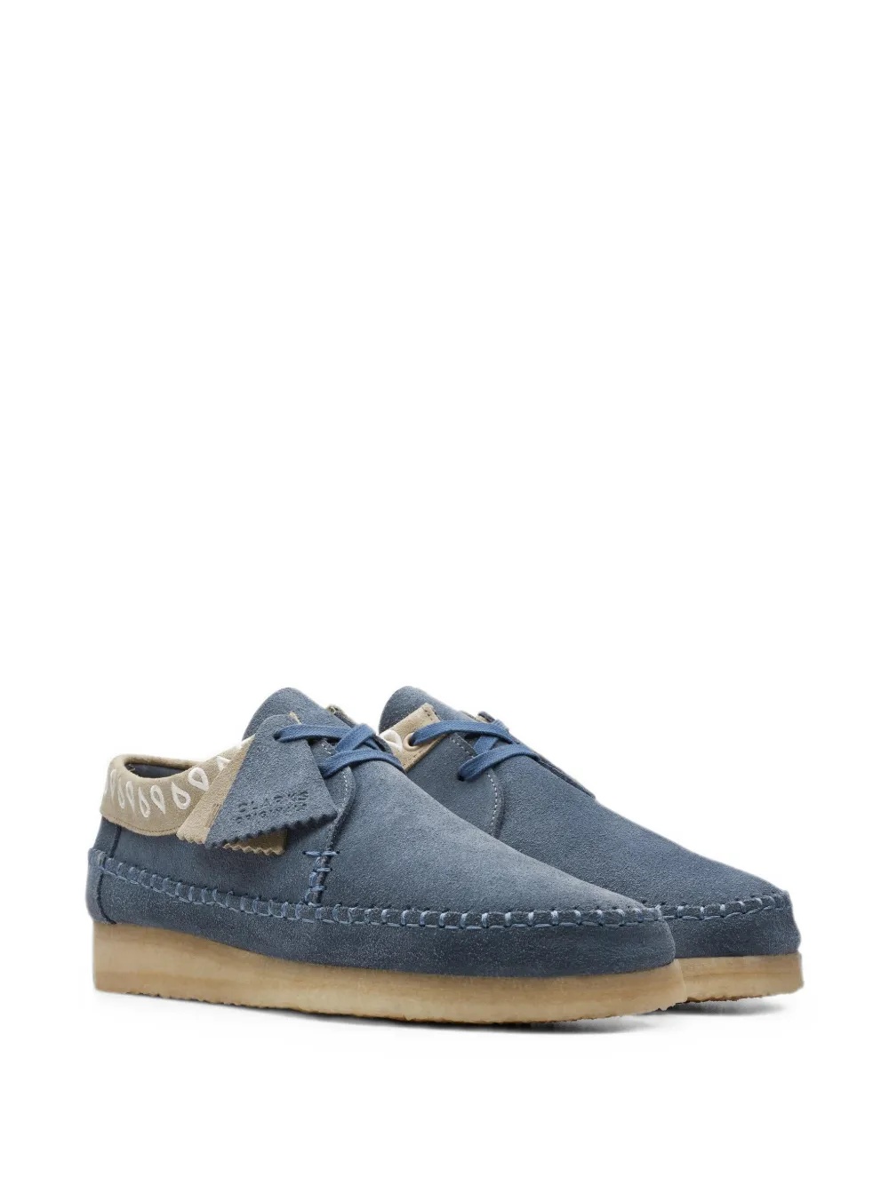 Clarks Originals Weaver whipstitch lace-up Derby shoes Blauw