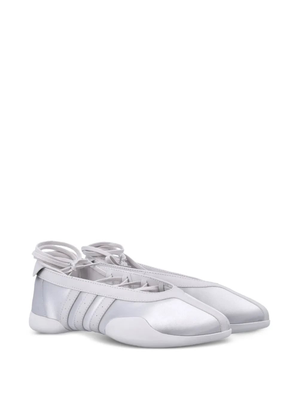 adidas Metallic ballerina's met veters Zilver