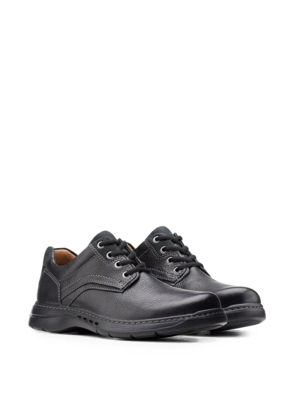 Clarks Originals Un Brawley Pace schoenen van bewerkt leer Zwart