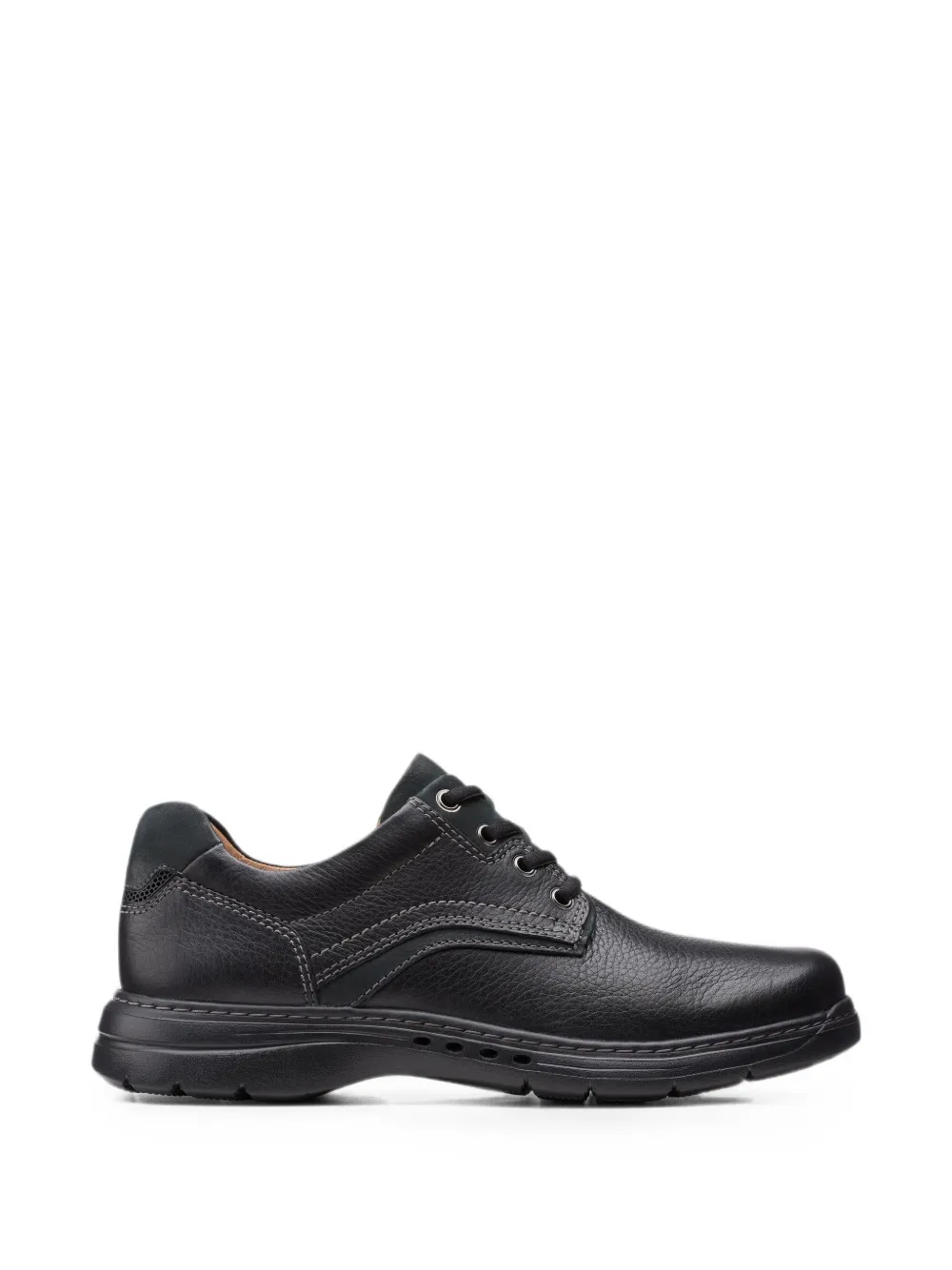 Clarks Originals Un Brawley Pace schoenen van bewerkt leer Zwart