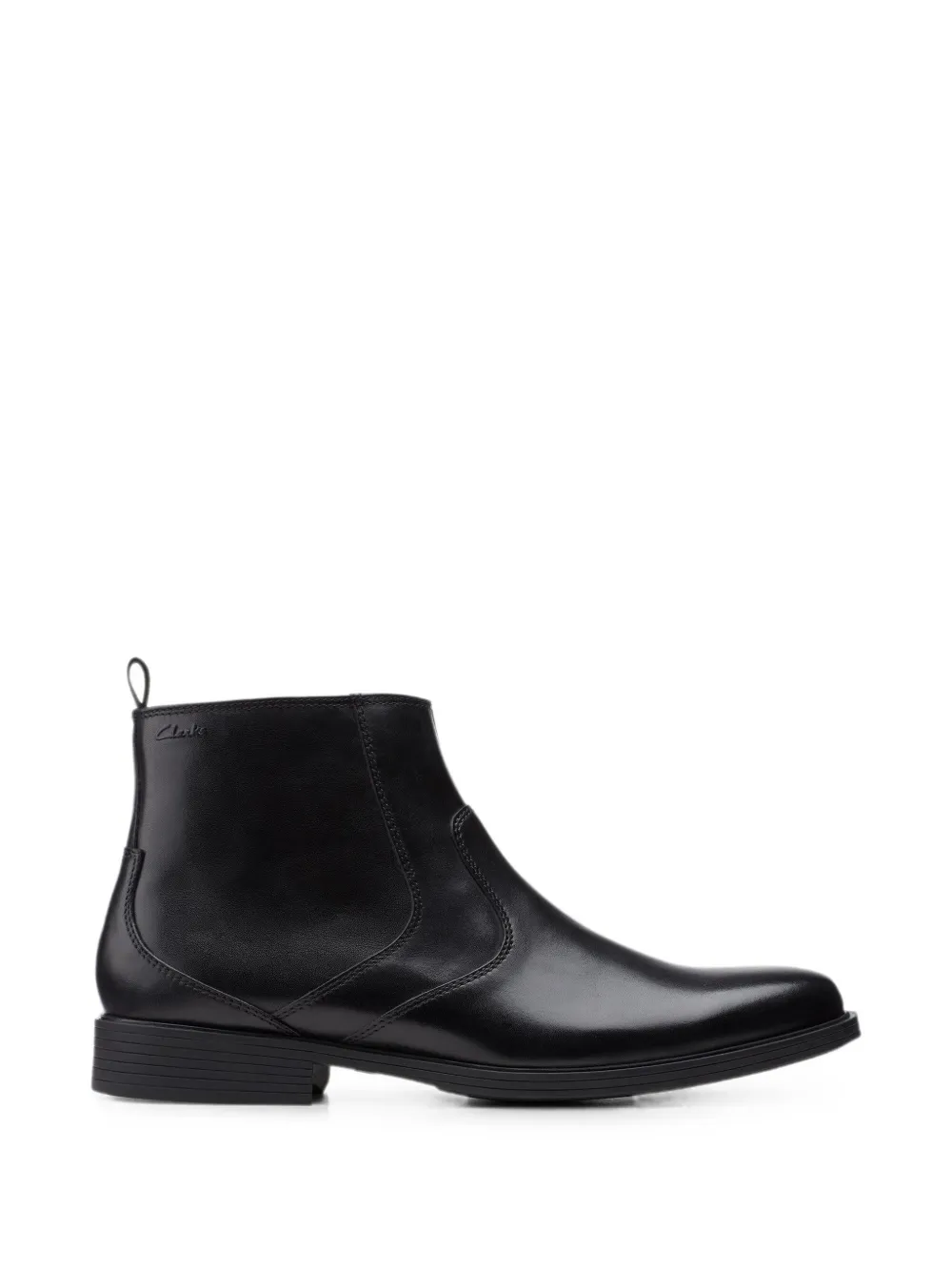 Clarks Originals Whiddon leren enkellaarzen met rits Zwart