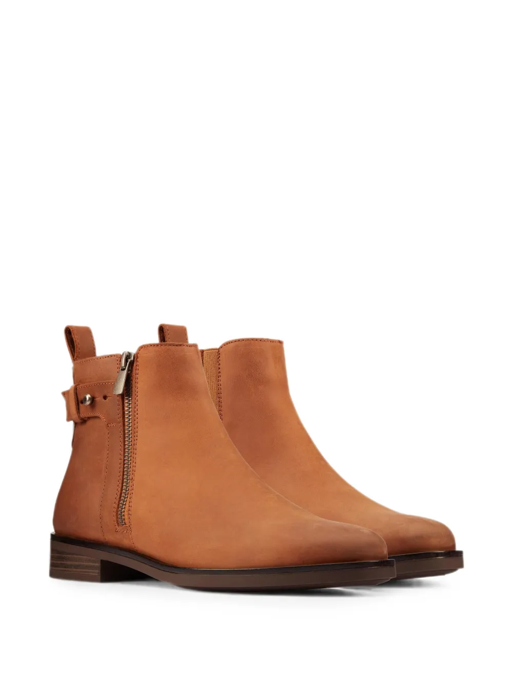 Clarks Originals Memi Lo enkellaarzen met gespdetail Bruin
