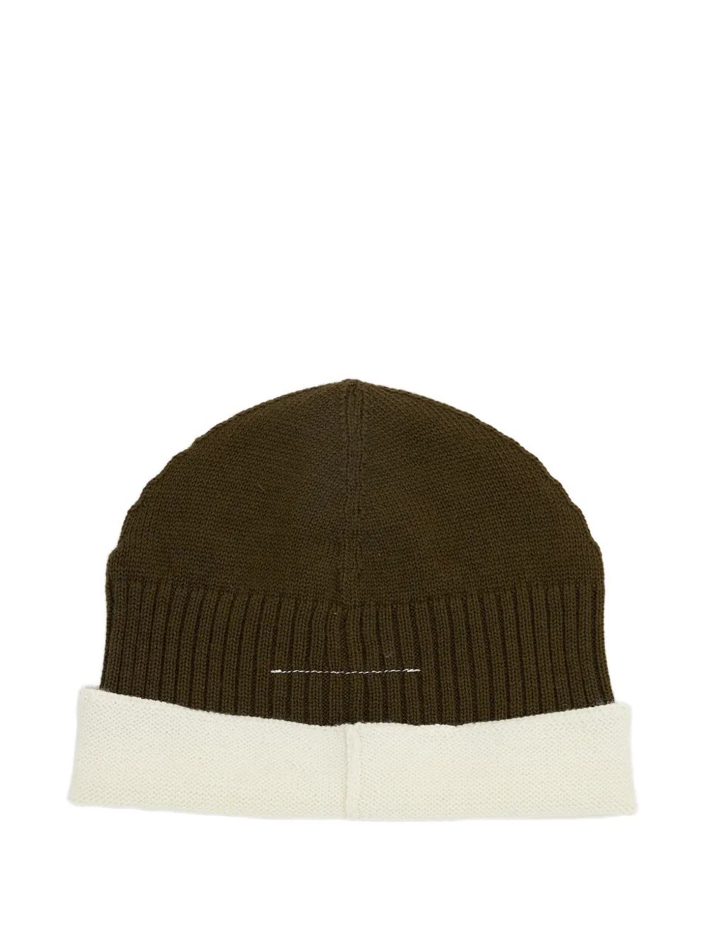 MM6 Maison Margiela Katoenen gebreide muts Bruin