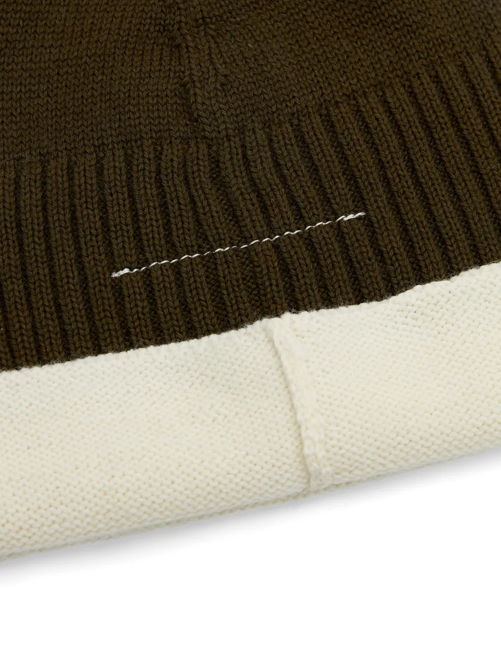 MM6 Maison Margiela Katoenen gebreide muts Bruin