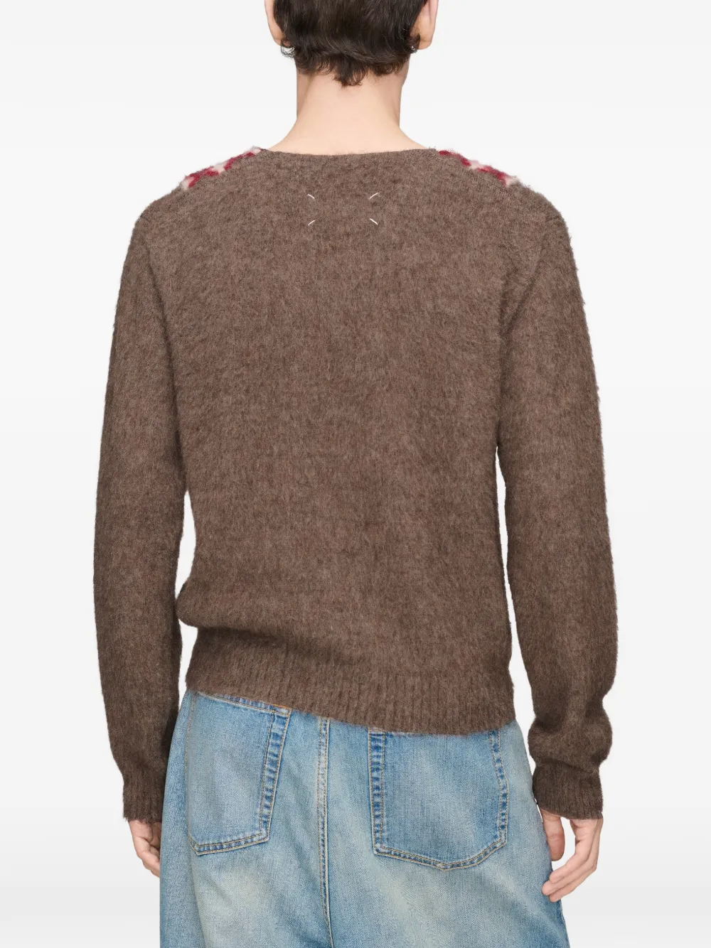 Maison Margiela Geborstelde pullover Bruin