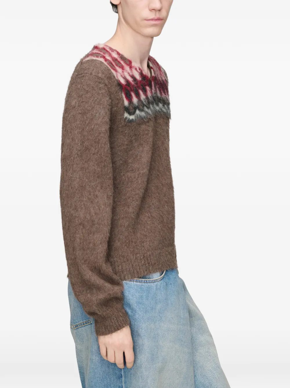 Maison Margiela Geborstelde pullover Bruin