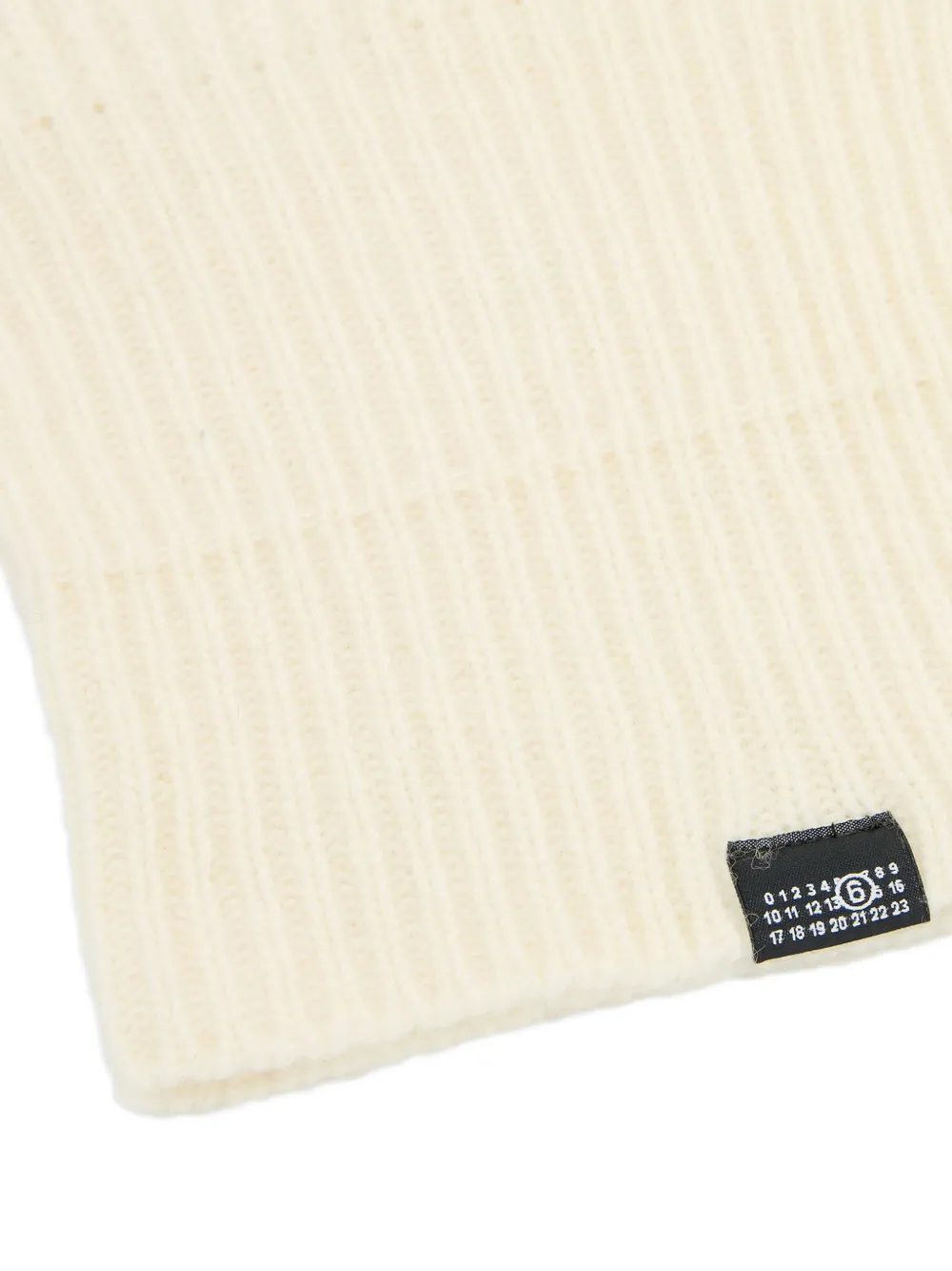 MM6 Maison Margiela Gebreide bivakmuts Wit
