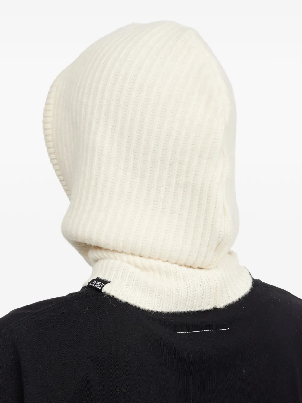 MM6 Maison Margiela Gebreide bivakmuts Wit