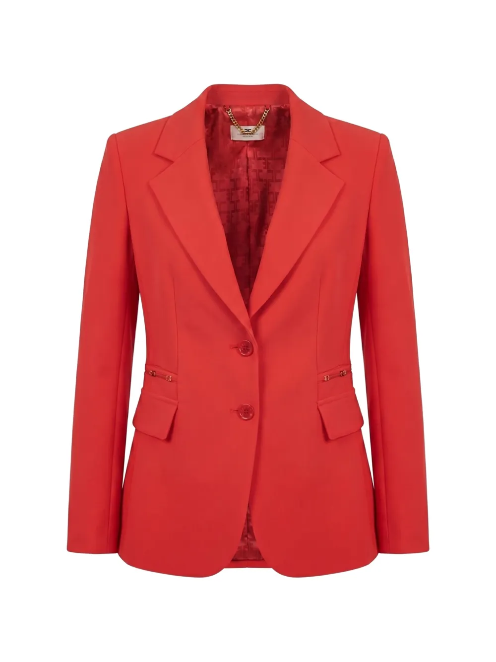 Elisabetta Franchi single-breasted notched-lapels blazer - Rosso