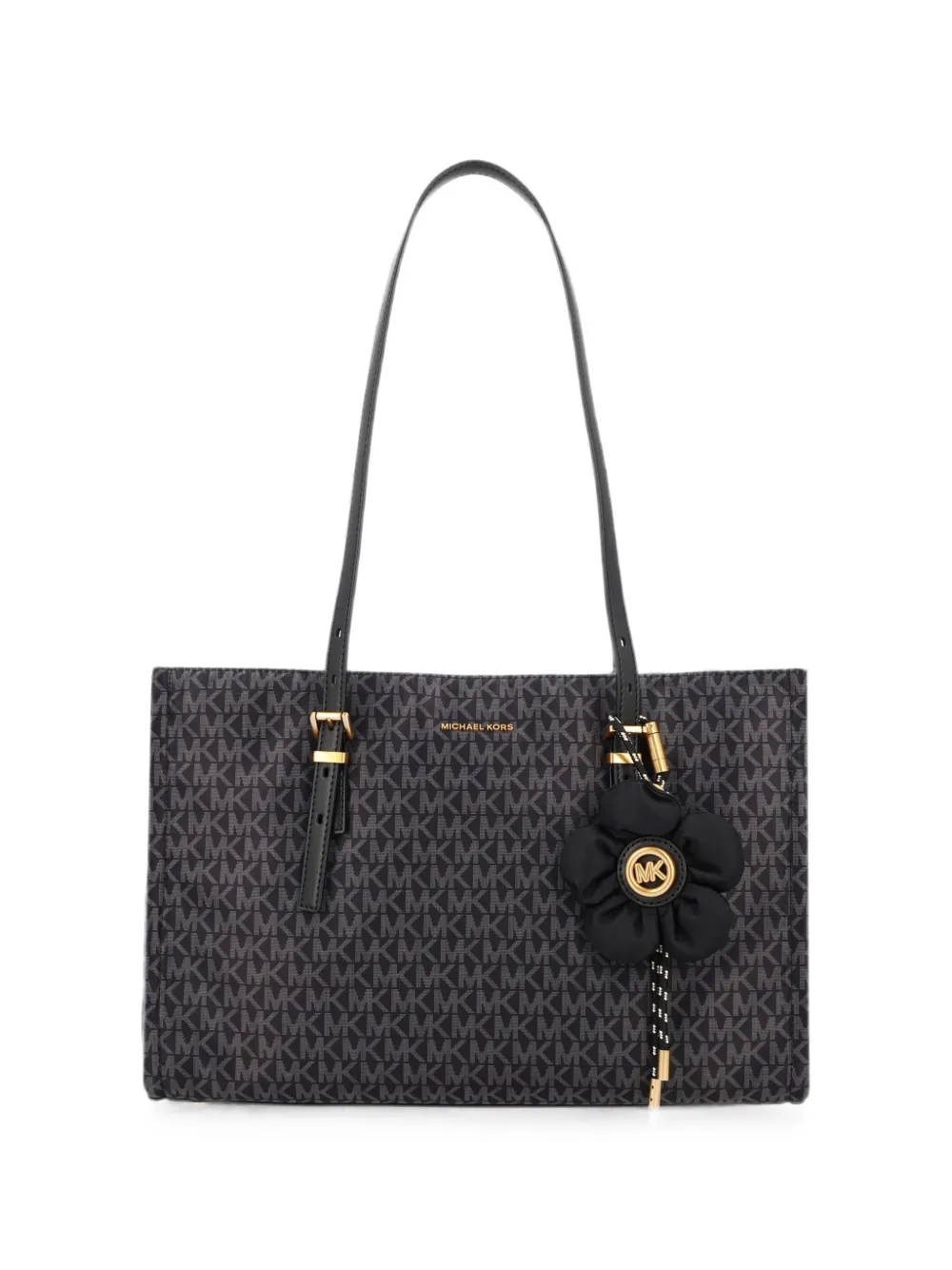 Michael Kors medium Zadie logo-print flower-charm tote bag Zwart