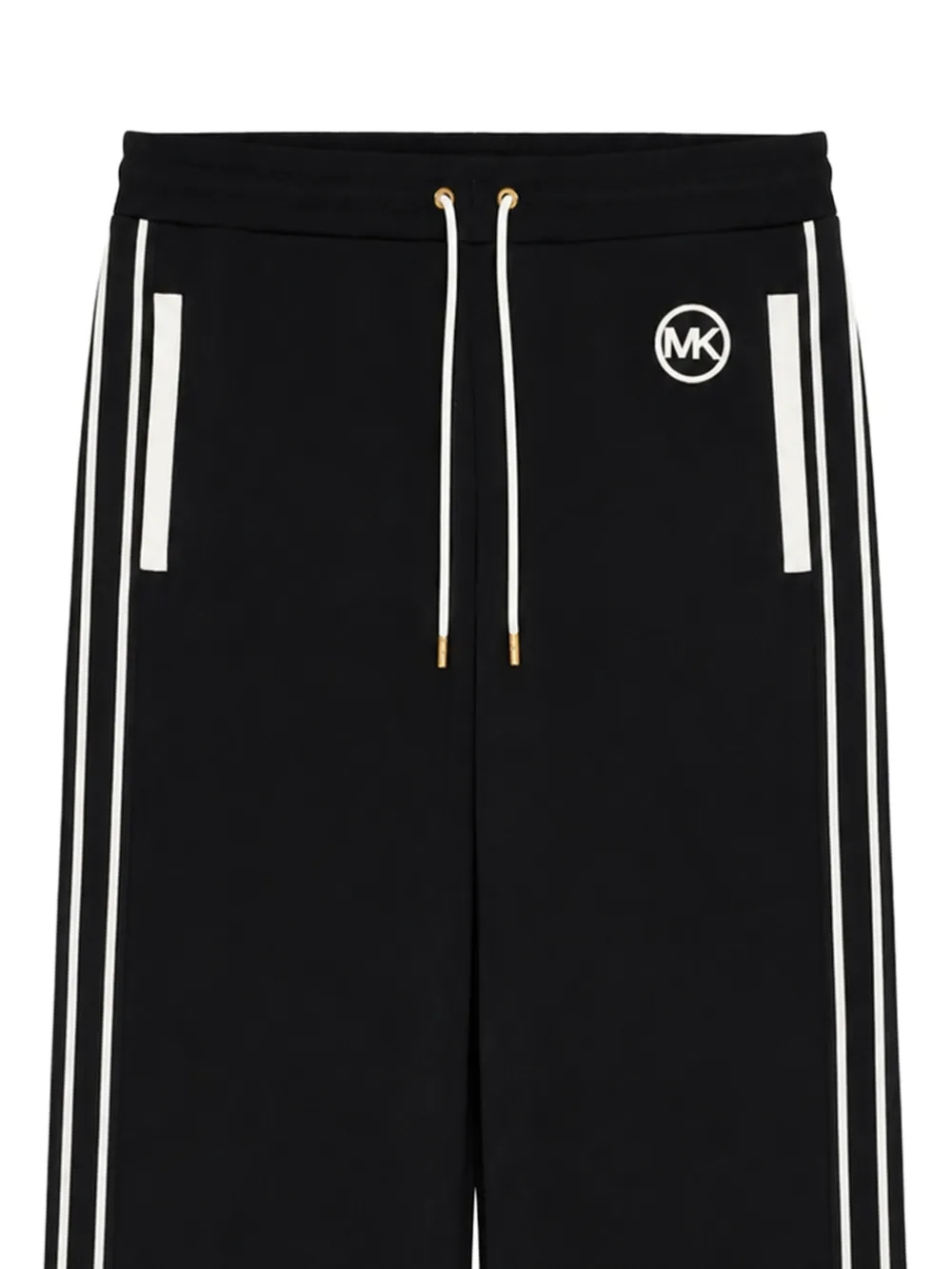 Michael Kors logo-patch side-stripe track pants Zwart