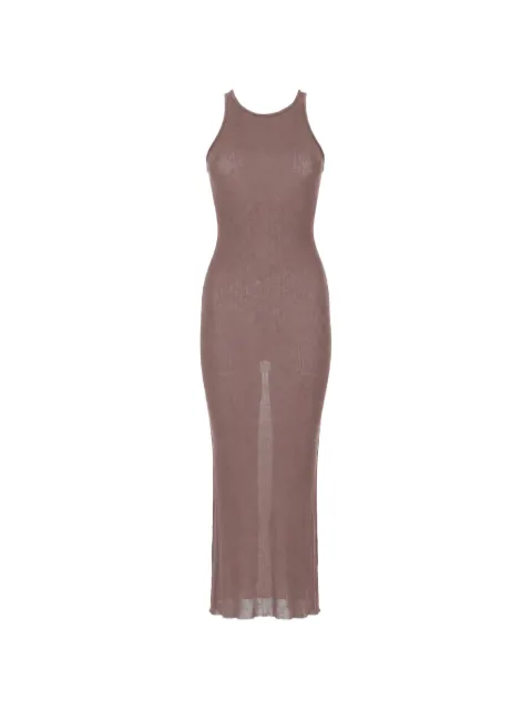 Rick Owens ribbed-knit racer-back maxi dress