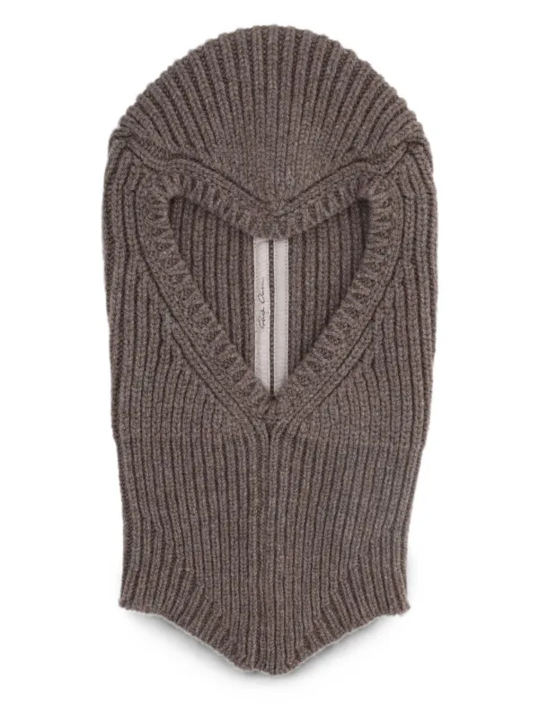 Rick Owens ribbed-knit Balaclava | Brown | FARFETCH