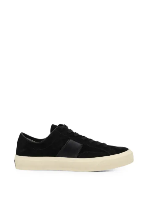 TOM FORD suede leather-panel sneakers