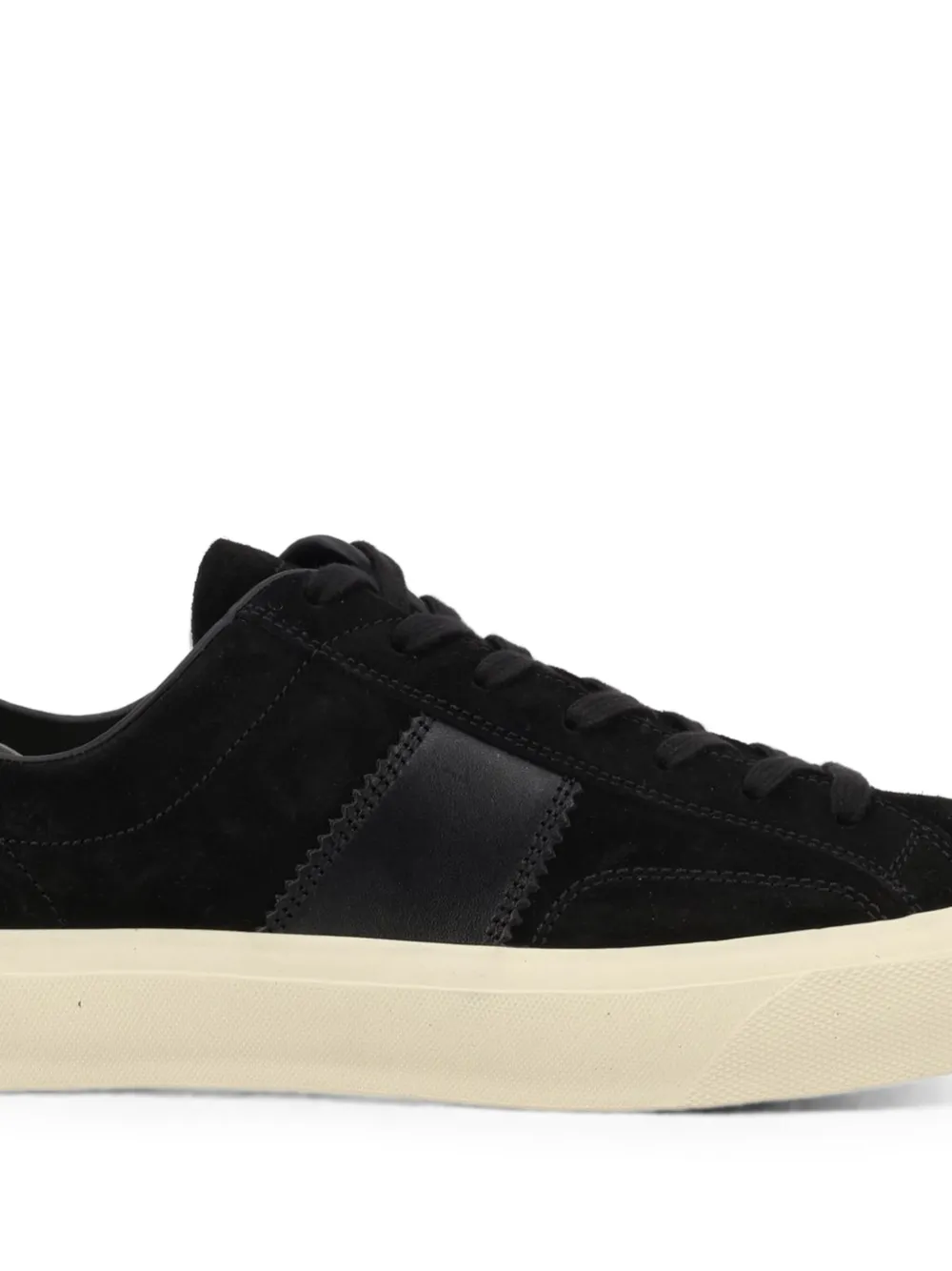 TOM FORD suede leather-panel sneakers Zwart