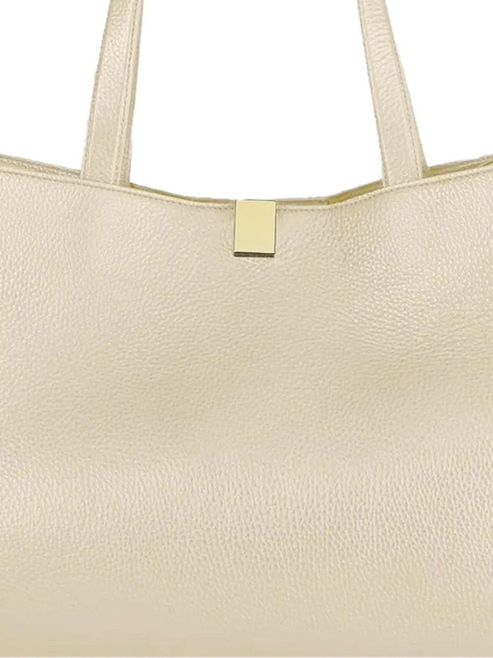 Yuzefi Gyoza shopper van bewerkt runderleer Beige