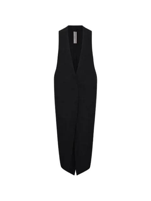 Rick Owens Cyclops V-neck sleeveless cardi-coat