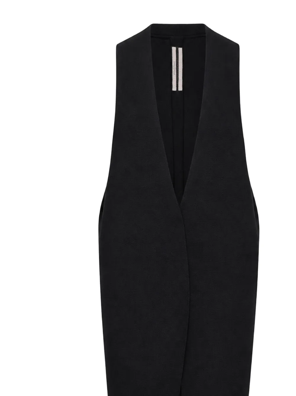 Rick Owens Cyclops V-neck sleeveless cardi-coat Zwart