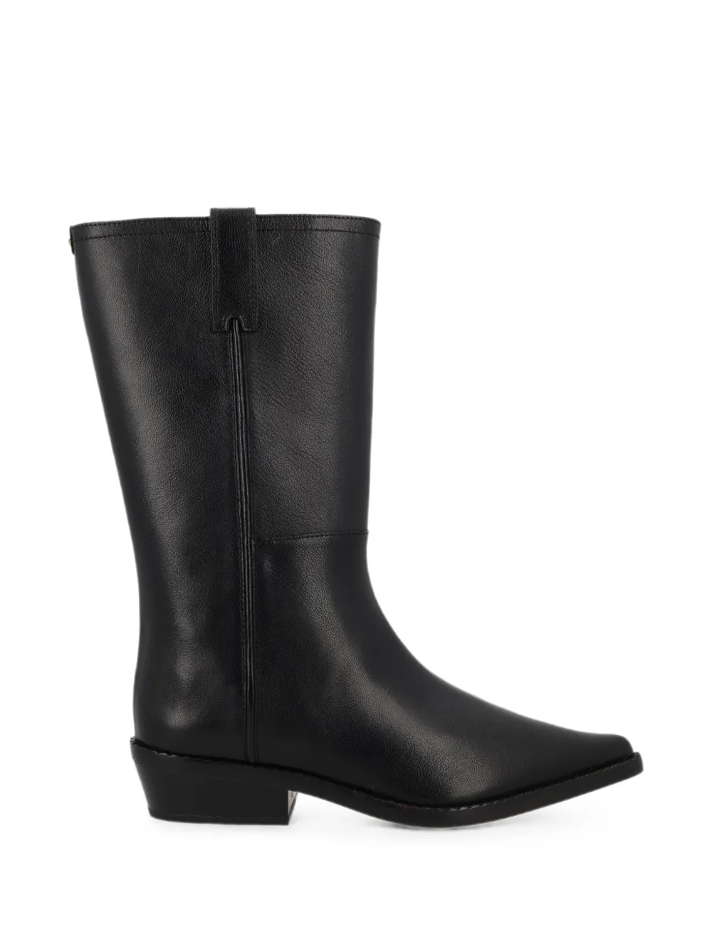 Michael Kors Farren pointed-toe leather boots Zwart